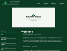 Tablet Screenshot of northernindianaeventcenter.org